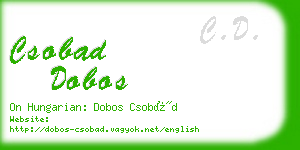 csobad dobos business card